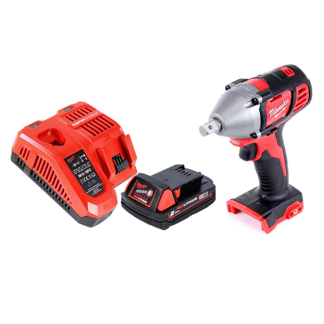 Milwaukee M18 BIW12-201FC akumulatorowy klucz udarowy 18 V 240 Nm 1/2" + 1x akumulator 2,0 Ah + ładowarka