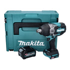 Makita TW 001 GD101 Akumulatorowy klucz udarowy 40 V maks. 1800 Nm bezszczotkowy XGT + 1x akumulator 2,5 Ah + ładowarka + Makpac