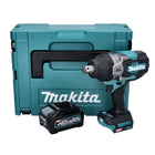 Makita TW 001 GM101 Cordless impact wrench 40 V max. 1800 Nm Brushless XGT + 1x rechargeable battery 4.0 Ah + Makpac - without charger