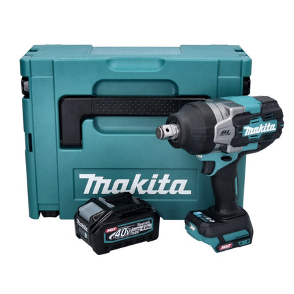 Makita TW 001 GM101 Cordless impact wrench 40 V max. 1800 Nm Brushless XGT + 1x rechargeable battery 4.0 Ah + Makpac - without charger