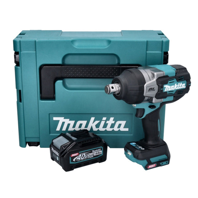 Makita TW 001 GM101 Llave de impacto sin cable 40 V max. 1800 Nm Brushless XGT + 1x batería recargable 4.0 Ah + Makpac - sin cargador