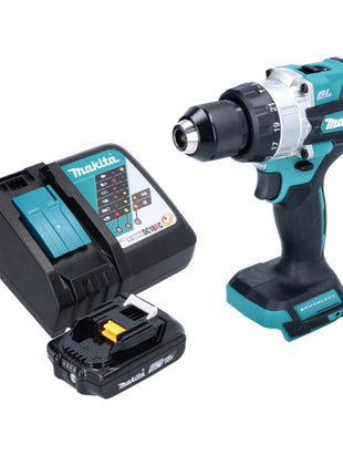 Makita DHP 486 RA1 Perceuse-visseuse à percussion sans fil 18 V 130 Nm Brushless + 1x batterie 2,0 Ah + chargeur