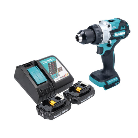 Makita DHP 486 RA trapano a percussione a batteria 18 V 130 Nm brushless + 2x batteria ricaricabile 2,0 Ah + caricabatterie