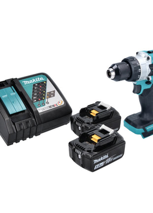 Makita DHP 486 RT trapano a percussione a batteria 18 V 130 Nm brushless + 2x batteria ricaricabile 5,0 Ah + caricabatterie