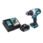 Makita DHP 486 RG1 Perceuse-visseuse à percussion sans fil 18 V 130 Nm Brushless + 1x batterie 6,0 Ah + chargeur