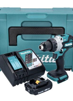 Makita DHP 486 RA1J cordless impact drill 18 V 130 Nm brushless + 1x rechargeable battery 2.0 Ah + charger + Makpac