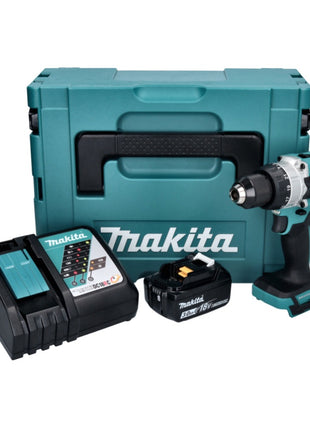 Makita DHP 486 RF1J trapano a percussione a batteria 18 V 130 Nm senza spazzole + 1x batteria ricaricabile 3,0 Ah + caricabatterie + Makpac