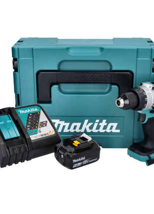 Makita DHP 486 RT1J trapano a percussione a batteria 18 V 130 Nm brushless + 1x batteria ricaricabile 5,0 Ah + caricabatterie + Makpac