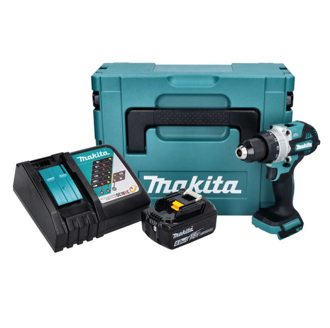 Makita DHP 486 RG1J Perceuse-visseuse à percussion sans fil 18 V 130 Nm Brushless + 1x batterie 6,0 Ah + chargeur + Makpac