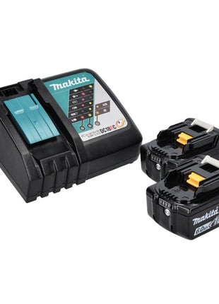 Makita DHP 486 RGJ trapano a percussione a batteria 18 V 130 Nm brushless + 2x batteria ricaricabile 6,0 Ah + caricabatterie + Makpac