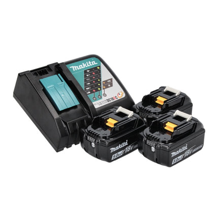 Taladro atornillador a batería Makita DDF 484 RT3J 18 V 54 Nm sin escobillas + 3x batería recargable 5,0 Ah + cargador + Makpac