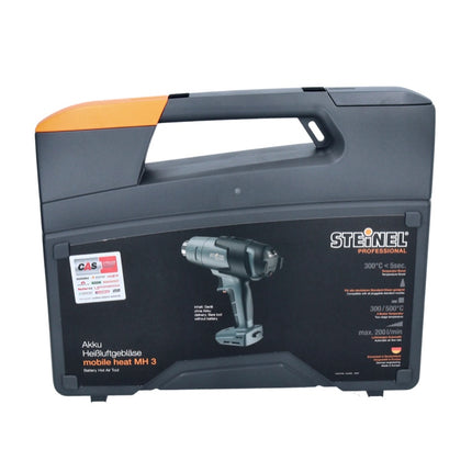 Steinel mobile heat MH 3 Akku Heißluftgebläse 18 V 300 / 500 °C CAS ( 068226 ) + 1x Akku 5,5 Ah + Ladegerät + Koffer - Toolbrothers