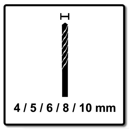 Juego de brocas multiusos de carburo Alpen Profi Multicut PM 5 5 piezas 4 - 10 mm certificadas PGM