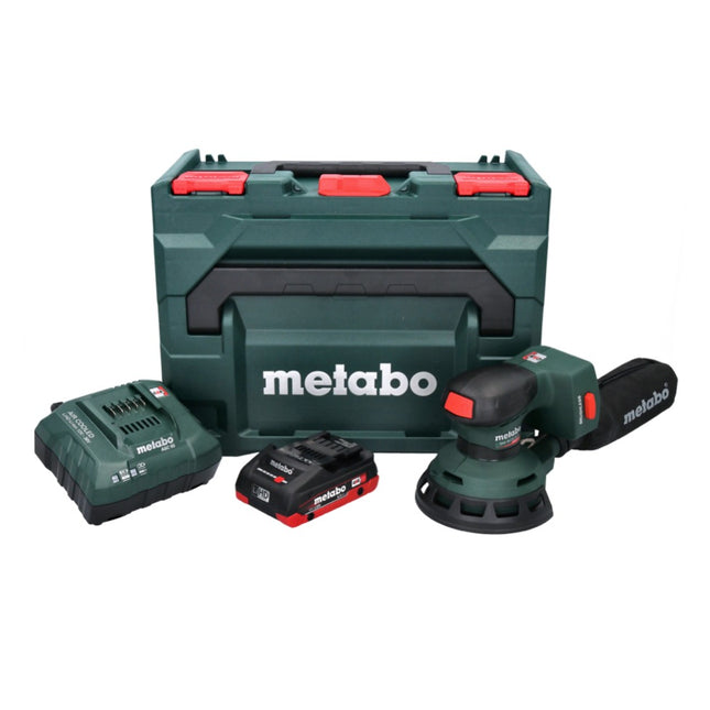 Lijadora rotorbital sin cable Metabo SXA 18 LTX 125 BL 18 V 125 mm sin escobillas + 1x batería recargable 4,0 Ah + cargador + metaBOX
