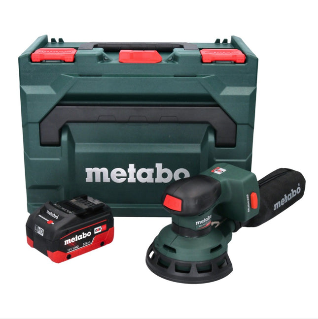 Metabo SXA 18 LTX 125 BL Levigatrice eccentrica a batteria 18 V 125 mm Brushless + 1x batteria 5,5 Ah + metaBOX - senza caricabatterie