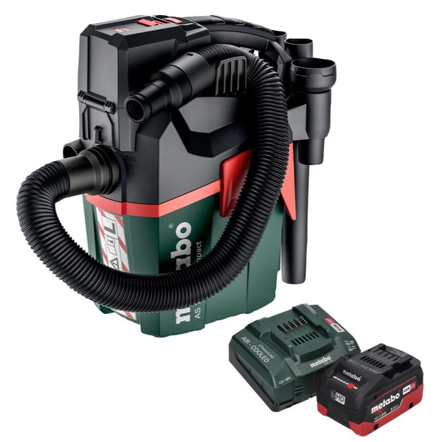 Metabo AS 18 L PC Compact cordless vacuum cleaner 18 V 6 l IPX4 dust class L wet and dry + 1x rechargeable battery 8.0 Ah + charger