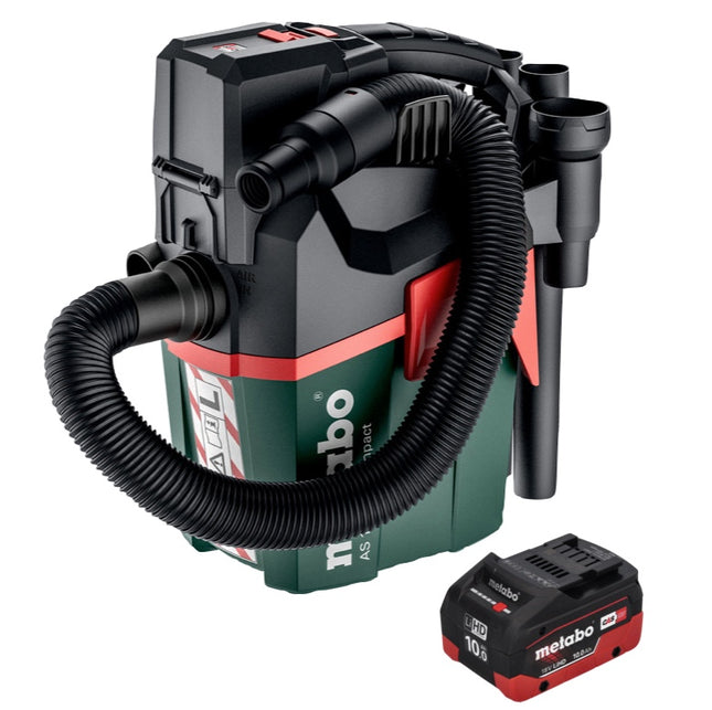 Metabo AS 18 L PC Compact cordless vacuum cleaner 18 V 6 l IPX4 dust class L wet and dry + 1x rechargeable battery 10.0 Ah - without charger