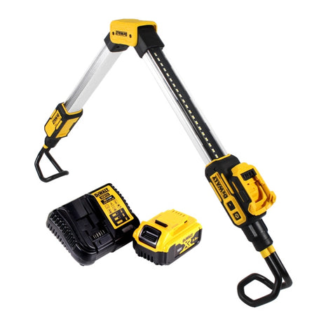 DeWalt DCL 045 P1 lámpara de batería LED para coche 12/18 V 1700 lm soporte giratorio de 0-360 grados + 1x batería 5,0 Ah + cargador