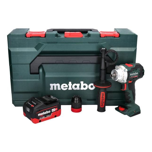 Metabo BS 18 LTX BL Q I Taladro atornillador a batería 18 V 130 Nm sin escobillas + 1x batería recargable 5,5 Ah + metaBOX - sin cargador