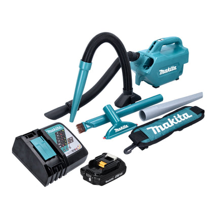 Aspiradora sin cable Makita DCL 184 RA1 18 V 54 mbar 0,5 l + 1x batería recargable 2,0 Ah + cargador