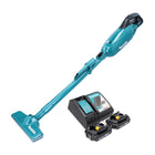 Aspiradora sin cable Makita DCL 280 FRA 18 V sin escobillas + 2x batería recargable 2,0 Ah + cargador