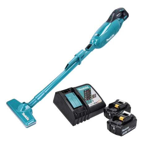 Makita DCL 280 FRF cordless hoover 18 V brushless + 2x rechargeable battery 3.0 Ah + charger