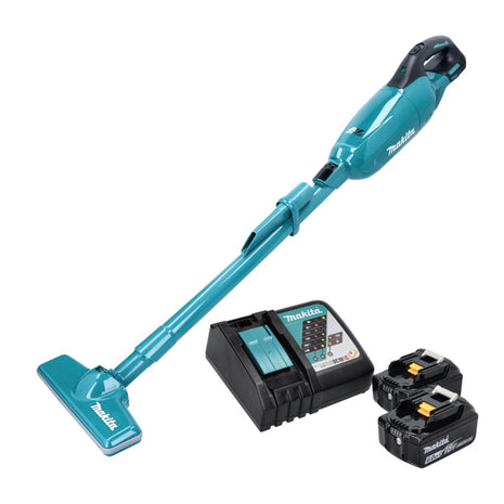 Makita DCL 280 FRG cordless hoover 18 V brushless + 2x battery 6.0 Ah + charger