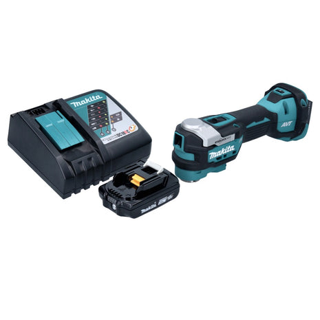 Makita DTM 52 RA1 Outil multifonctions sans fil 18 V Starlock Max Brushless + 1x batterie 2,0 Ah + chargeur