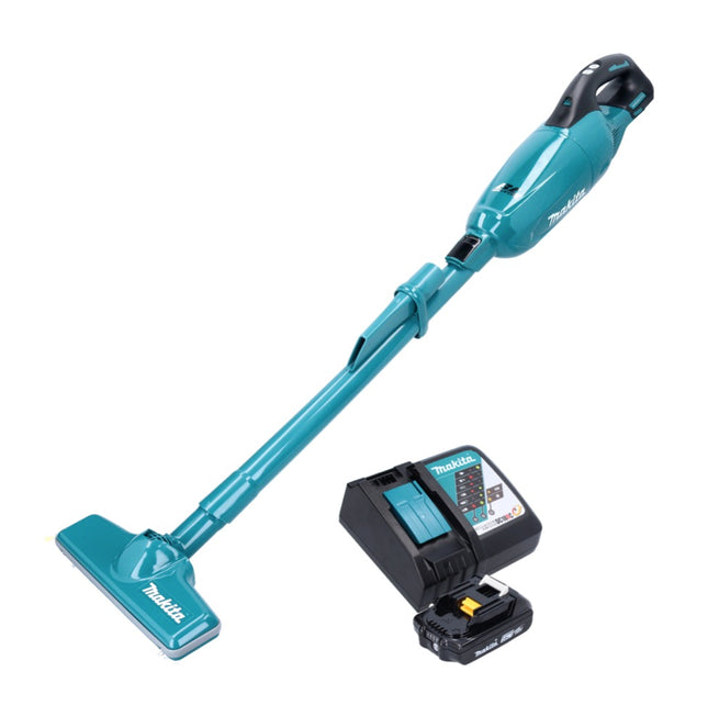 Aspiradora sin cable Makita DCL 281 FRA1 18 V sin escobillas + 1x batería recargable 2,0 Ah + cargador