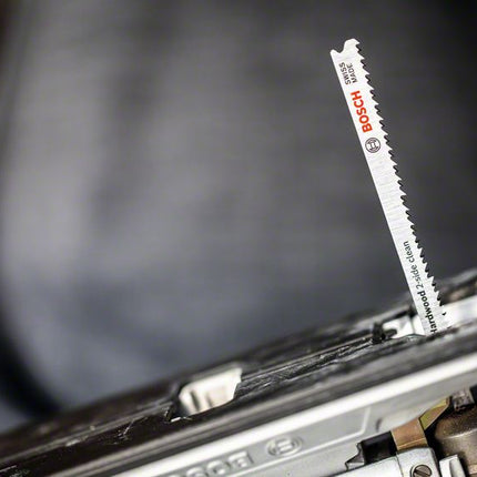 Bosch EXPERT Hardwood 2 side clean T 308 BFP hoja de sierra de calar 117 mm 25 piezas (2608901181) bimetálica