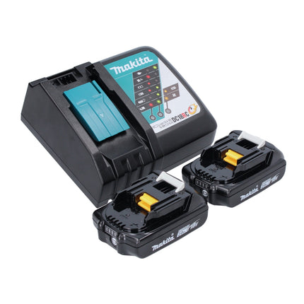 Makita DFN 350 RA Cloueuse Sans Fil 18 V 15 - 35 mm + 2x batterie rechargeable 2,0 Ah + kit chargeur