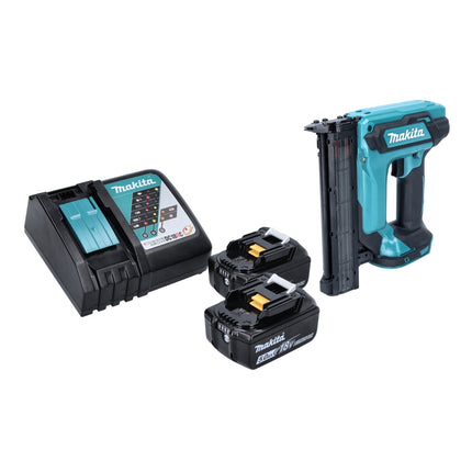 Clavadora vertical a batería Makita DFN 350 RT 18 V 15 - 35 mm + 2x batería recargable 5,0 Ah + cargador