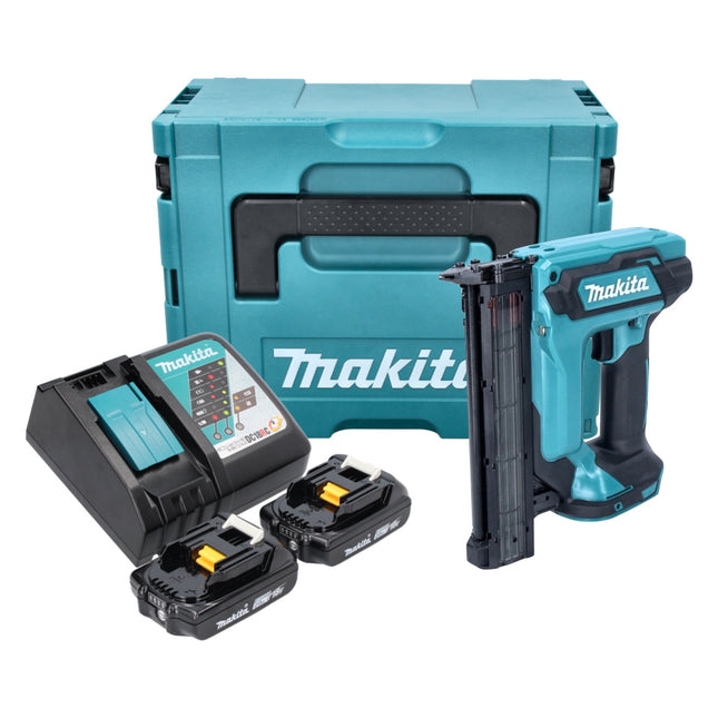 Makita DFN 350 RAJ chiodatrice verticale a batteria 18 V 15 - 35 mm + 2x batteria ricaricabile 2,0 Ah + caricabatterie + Makpac