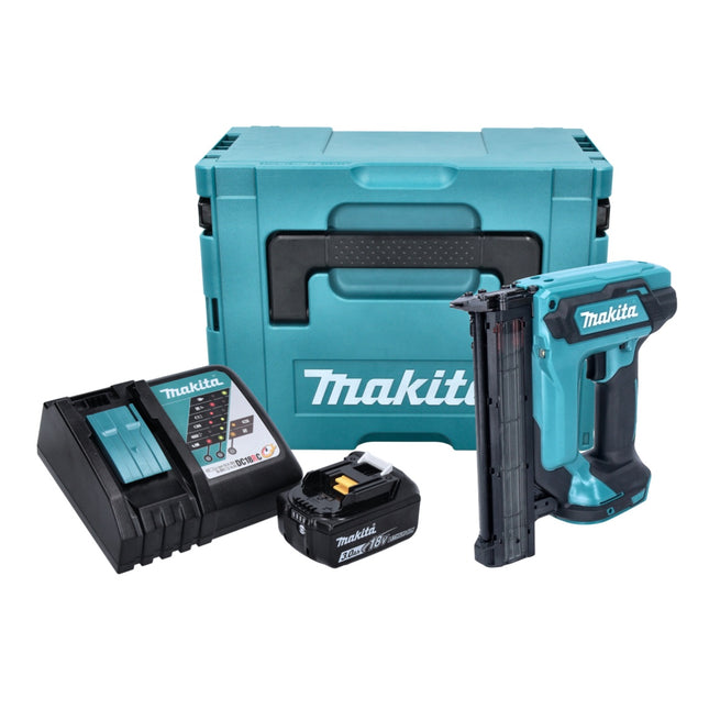 Makita DFN 350 RF1J clavadora vertical sin cable 18 V 15 - 35 mm + 1x batería recargable 3,0 Ah + cargador + Makpac