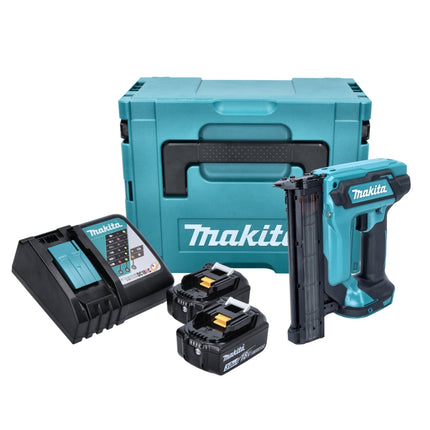 Makita DFN 350 RFJ clavadora vertical sin cable 18 V 15 - 35 mm + 2x batería recargable 3,0 Ah + cargador + Makpac