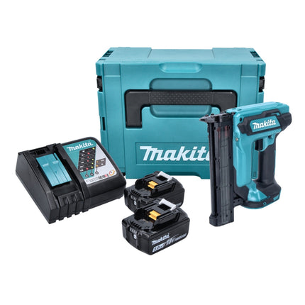 Makita DFN 350 RTJ Cordless Brad Nailer 15 - 35mm 18V + 2x Batteries 5,0 Ah + Charger + Makpac Case