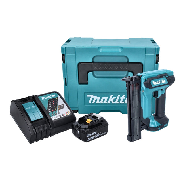 Makita DFN 350 RG1J Clavadora vertical sin cable 18 V 15 - 35 mm + 1x batería recargable 6,0 Ah + cargador + Makpac