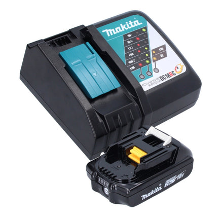 Makita DGA 515 RA1J Meuleuse d'angle sans fil 18 V 125 mm Brushless + 1x Batterie 2,0 Ah + Chargeur + Makpac