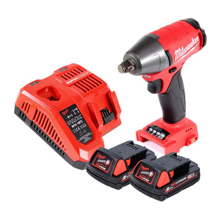Milwaukee M18 FIWF12-202 FC Akku Schlagschrauber 18 V 300 Nm 1/2" Brushless + 2x Akku 2,0 Ah + Ladegerät