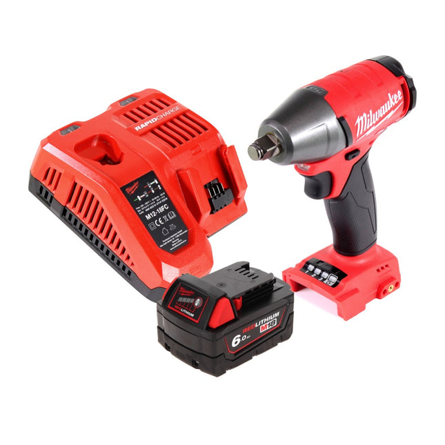 Milwaukee M18 FIWF12-601 FC Impact Wrench 300 Nm 18V 1/2" Brushless + 1x Battery 6.0 Ah + Charger