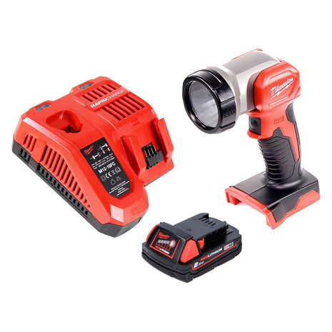 Milwaukee M18 TLED batterie lumière LED + 1x batterie 2,0 Ah + kit chargeur