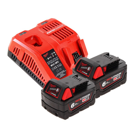 Luz de batería Milwaukee M18 TLED LED + 2x baterías 6.0 Ah + cargador