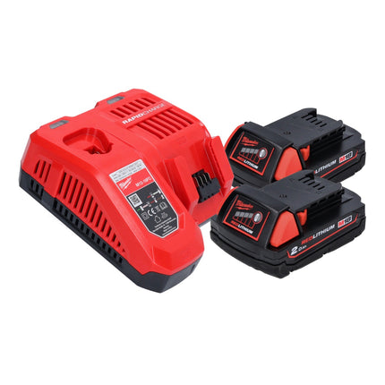 Amoladora angular a batería Milwaukee M18 CAG115XPDB-202 18 V 115 mm sin escobillas + 2x baterías 2,0 Ah + cargador
