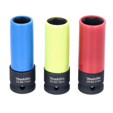 Makita socket spanner set automotive 3-piece 1/2" square 17 / 19 / 21 mm ( E-12354 )