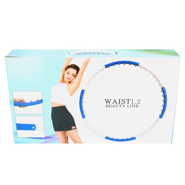 Naria Waist 1.2 Beauty Line Hula Hoop Reifen Verstellbare Größe weiß / blau - Toolbrothers