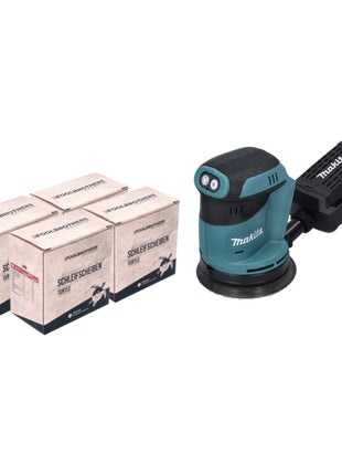 Makita DBO 180 Z Akku Exzenterschleifer 18 V 125 mm + 4x Toolbrothers TURTLE Schleifset - ohne Akku, ohne Ladegerät - Toolbrothers