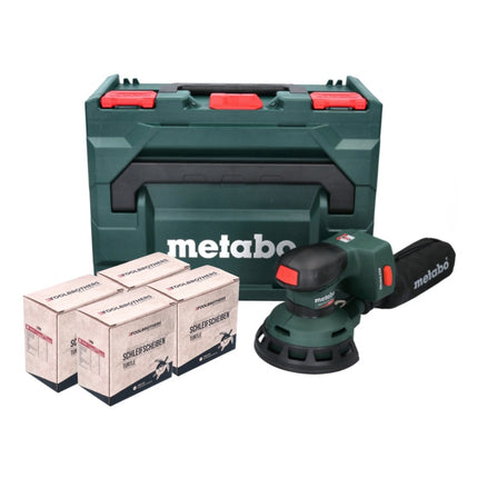 Metabo SXA 18 LTX 125 BL Cordless Random Orbital Sander 125mm 18V Brushless + 4x Toolbrothers TURTLE Sanding Set + metaBOX - without battery, without charger (600146840)