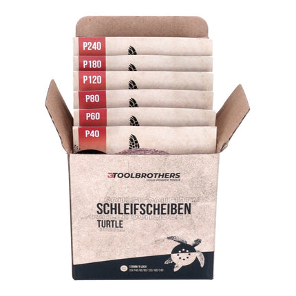 Metabo SXA 18 LTX 125 BL Cordless Random Orbital Sander 125mm 18V Brushless + 4x Toolbrothers TURTLE Sanding Set + metaBOX - without battery, without charger (600146840)