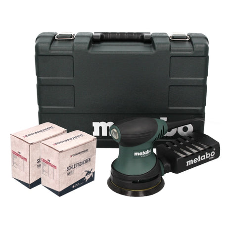 Metabo FSX 200 Intec random orbital sander 240 W 125 mm + 2x Toolbrothers TURTLE sanding set + case