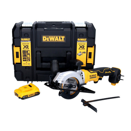 DeWalt DCS 571 Scie circulaire à main sans fil 18 V 115 mm Brushless+ 1x batterie 2,0 Ah + TSTAK - sans chargeur